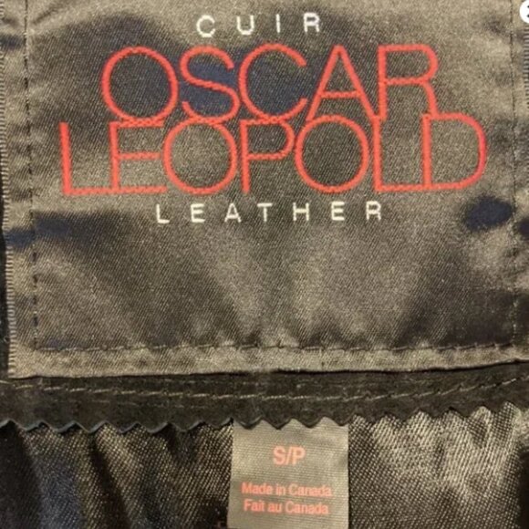 Oscar Leopold Black Suede Leather with  Faux Fur Collar Coat size Small - Picture 11 of 13